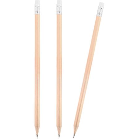 8413 - Yuvarlak Silgili Naturel Kurşun Kalem