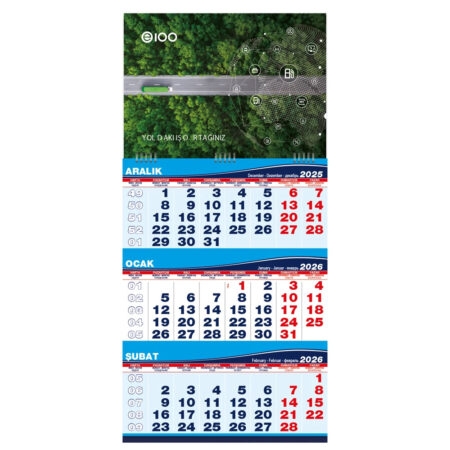 3364- Orta Boy Gemici Takvim - 31 x 65,5 cm