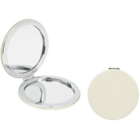4226 - Yuvarlak Suni Deri Cep Aynası