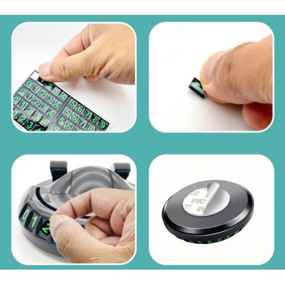 4568 - 360° Dönebilen Yapışkanlı Numaratörlü Araç Telefon Tutucu - Görsel 3