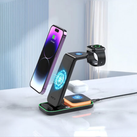 5870 - 3'ü 1 arada Wireless Şarj Cihazı