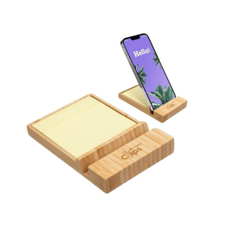 6225 - Bambu Bloknotlu Telefon Tutucu