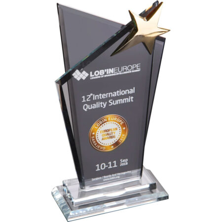 6809 - Kristal Plaket 14 x 26 cm