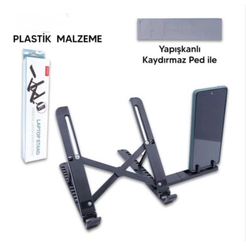 8519 - 7 Kademeli Ayarlı Katlanabilir Laptop Tablet Standı - Görsel 5
