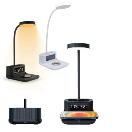 5851 - Masaüstü Dijital Saatli Masa Lambası