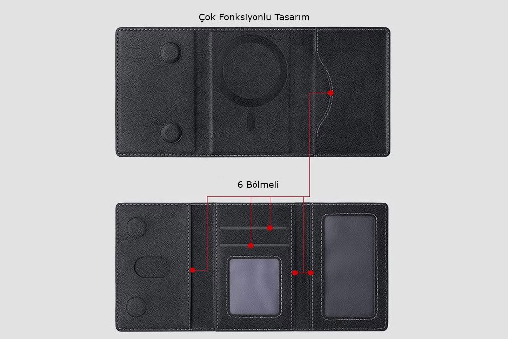 8531 - Magsafe Özellikli Telefon Arkası Cüzdan - Görsel 3