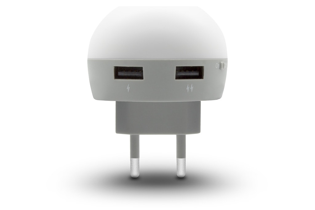 8561 - Gece Lambalı USB Şarj Cihazı - Görsel 2