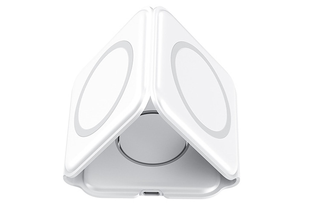 5814 - Katlanabilir Manyetik Çoklu Kablosuz Şarj Standı - Görsel 8